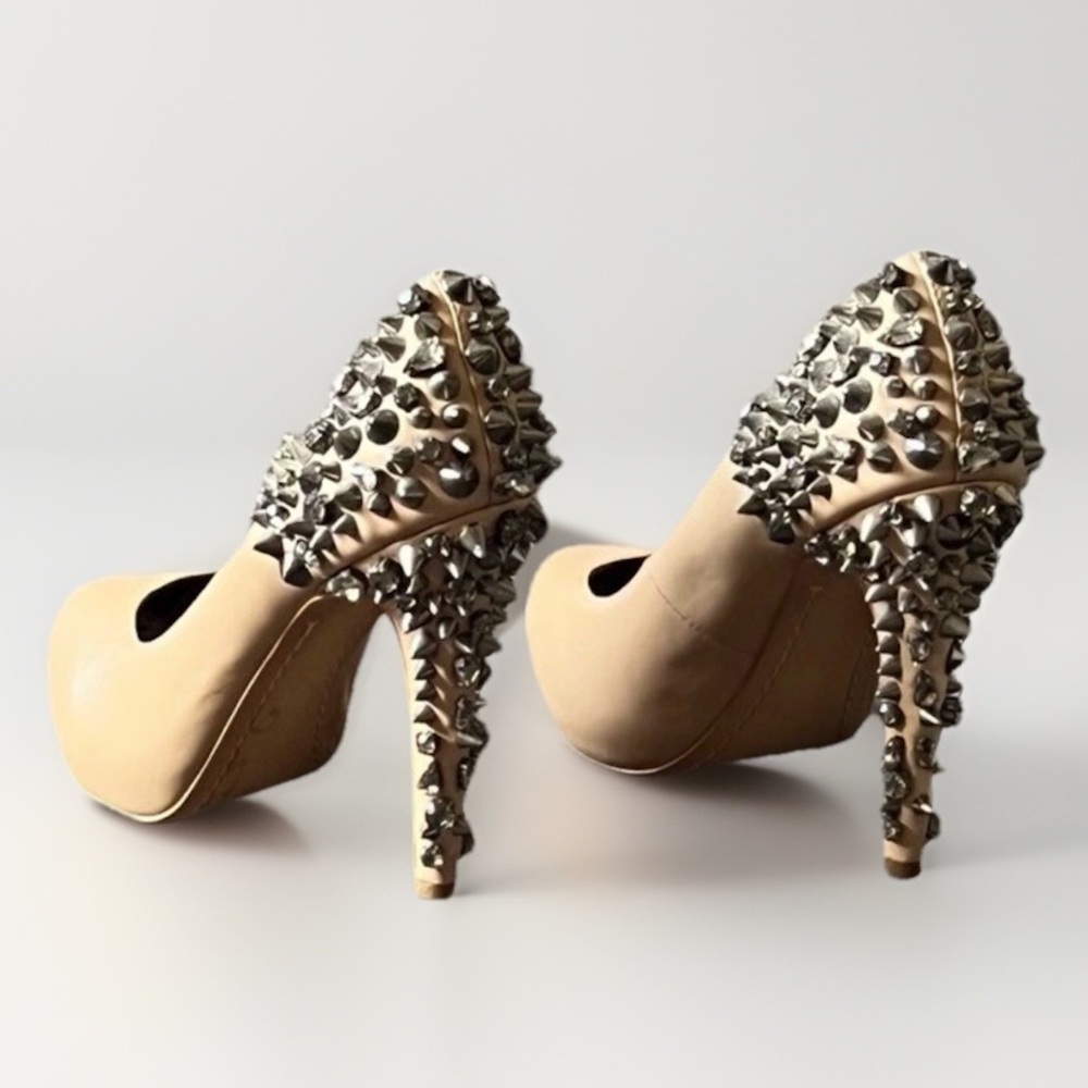 Sam Edelman LORISSA Leather Studded Heels - Picture 2 of 9